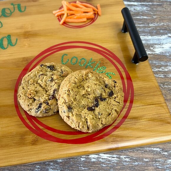Treats for Santa Cookie Tray Cutting Board Resin Wood Cutting Board Charcuterie - Picture 3 of 7